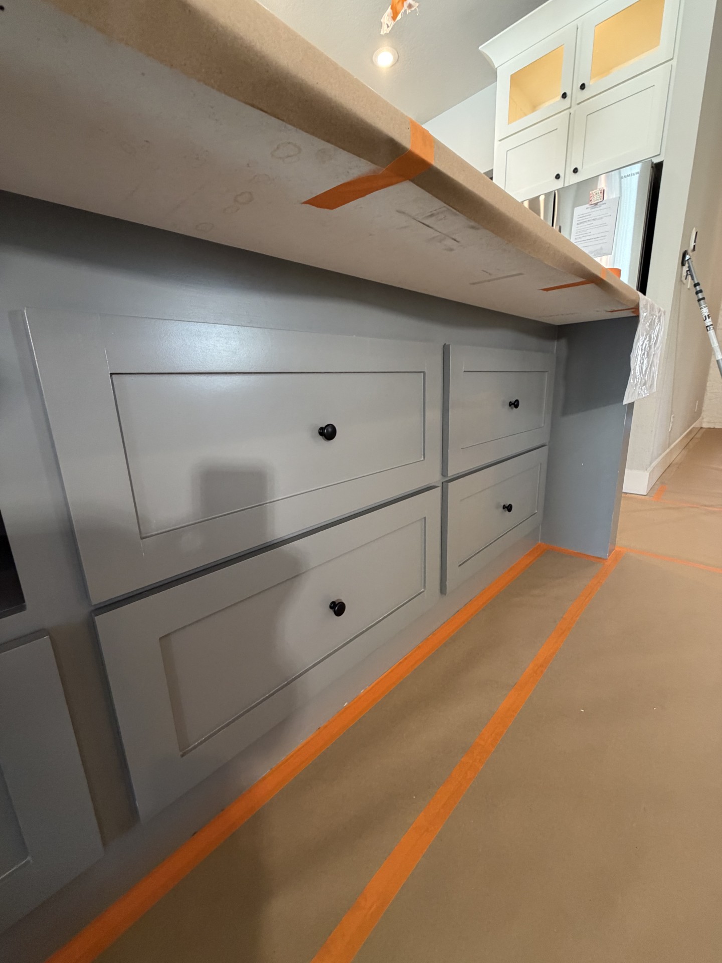 Cabinet Refinishing — before